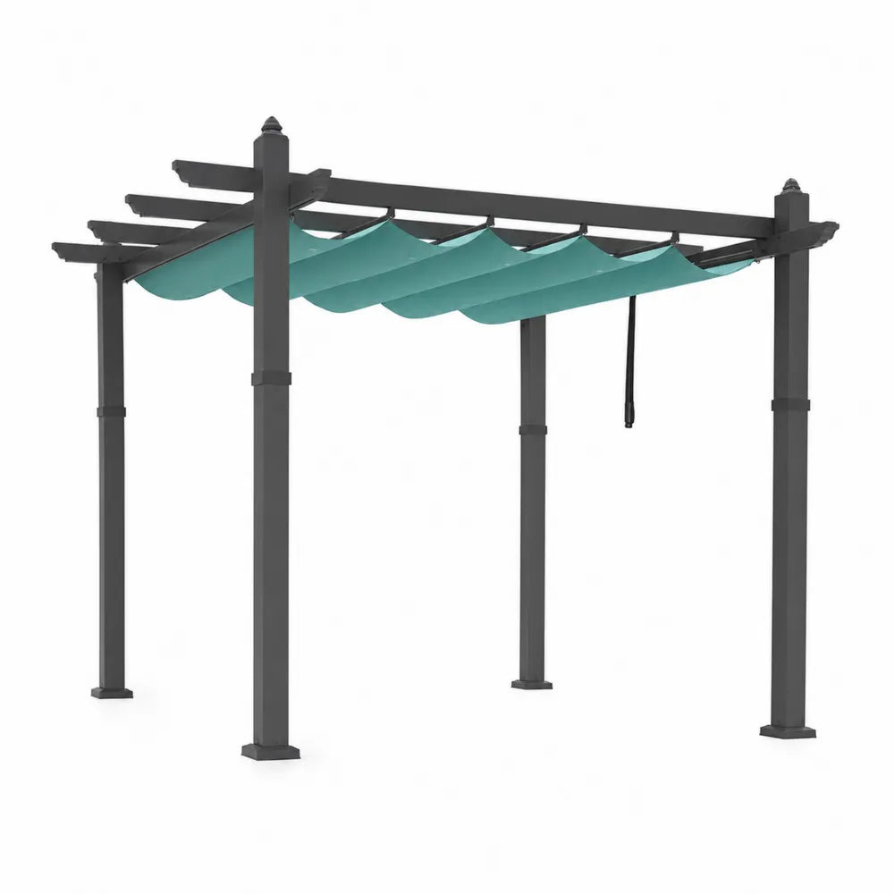 Gartenpergola mit Aluminiumrahmen und Polyesterstoff
