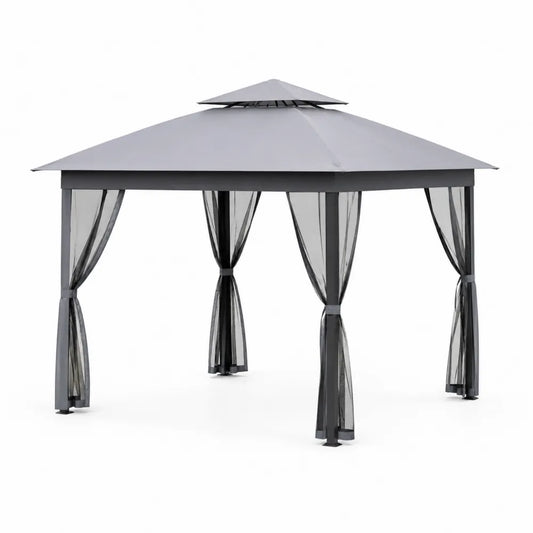 Rechteckiger Pavillon aus Aluminium mit Moskitonetz