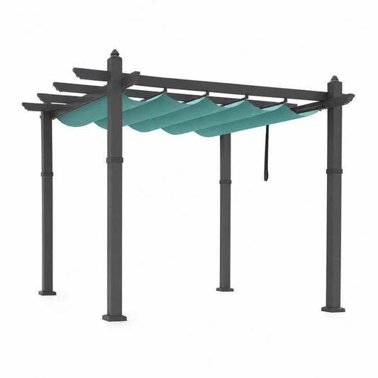 Gartenpergola mit Aluminiumrahmen und Polyesterstoff